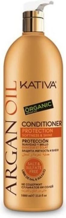 Image du produit Kativa Après-shampoing à l'huile d'argan, femmes, 1000 ml, Après-shampoing professionnel, cheveux secs (1000 ml)