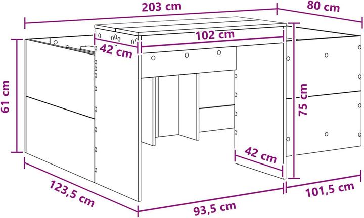 Produktbild vidaXL Bettrahmen (80 x 200 cm)