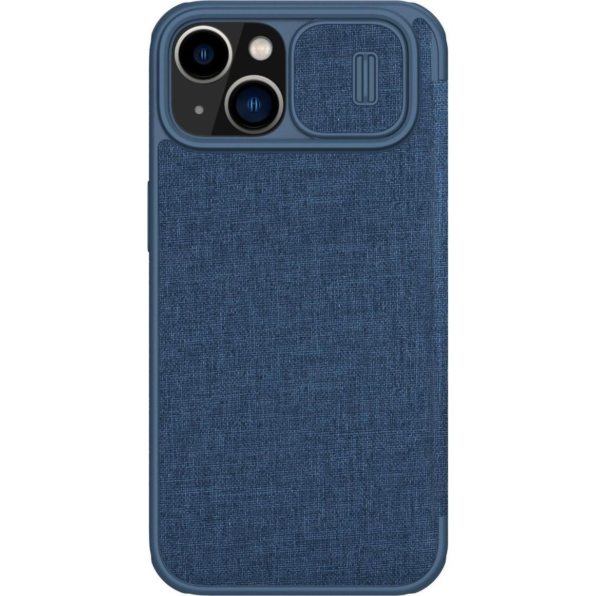 Nillkin Custodia in pelle Qin Pro in tessuto - Apple iPhone 14 Plus - Blu (Apple iPhone 14 Plus), Cover smartphone, Blu