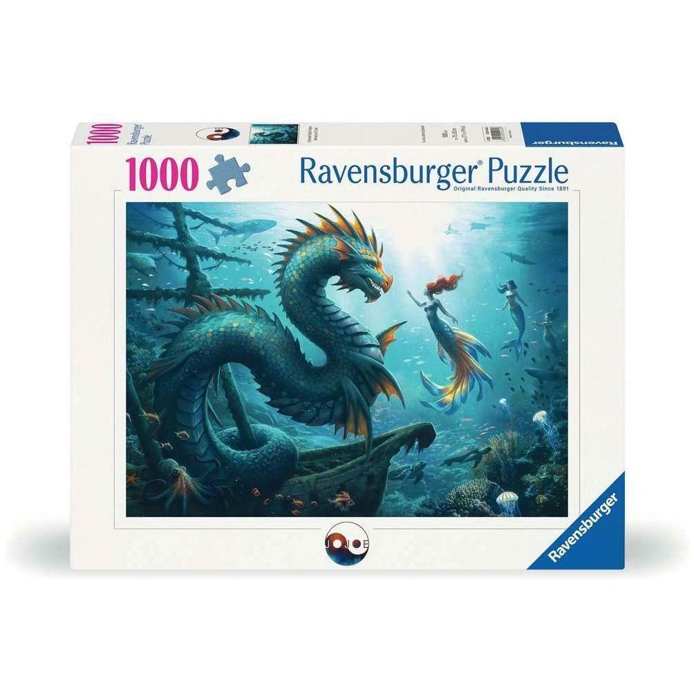 Thumbnail - Ravensburger Puzzle 12001434 - Enchanted Depths: Dragon, Mermaid and Turtles - 1000 Teile Puzzle (1000 Teile)