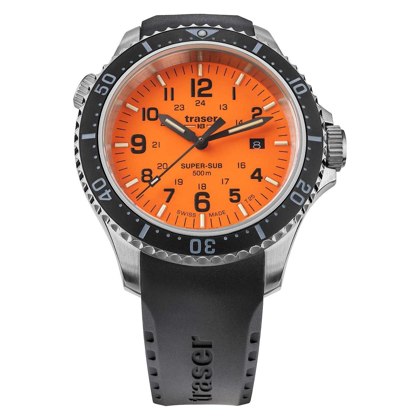 Traser, Armbanduhr, P67 SuperSub, Schwarz, (Taucheruhr, 46 mm)
