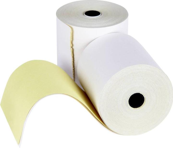 No Name Plain paper receipt roll with carbon copy 65076-20210 Width: 76mm Length: 25m Diameter: 65mm 50pcs.