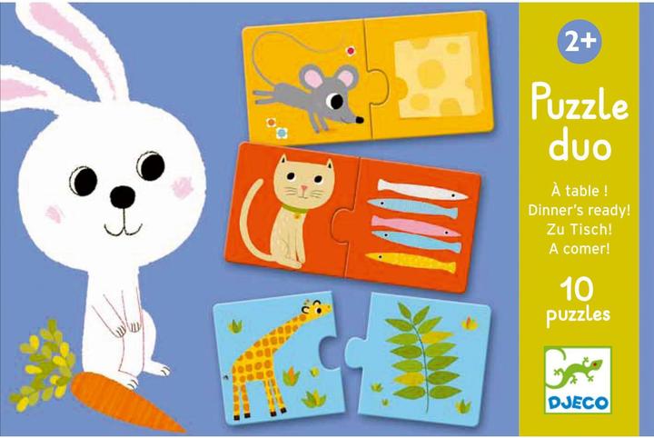 Actual product image Djeco Puzzle Duo At Table (10 pieces)