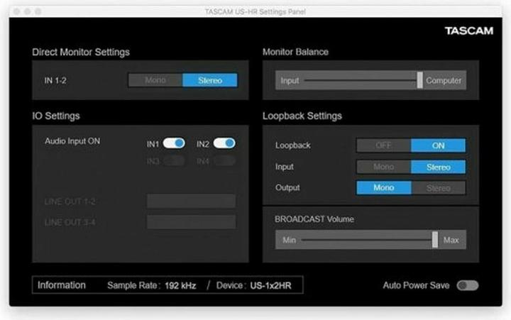 Produktbild Tascam US-1x2HR (USB)