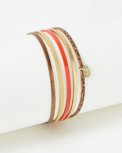 Immagine prodotto Flowers Forzoé Bracciale Artiste - Piastra In Ottone - Vera Pelle (MAT BIJOU)