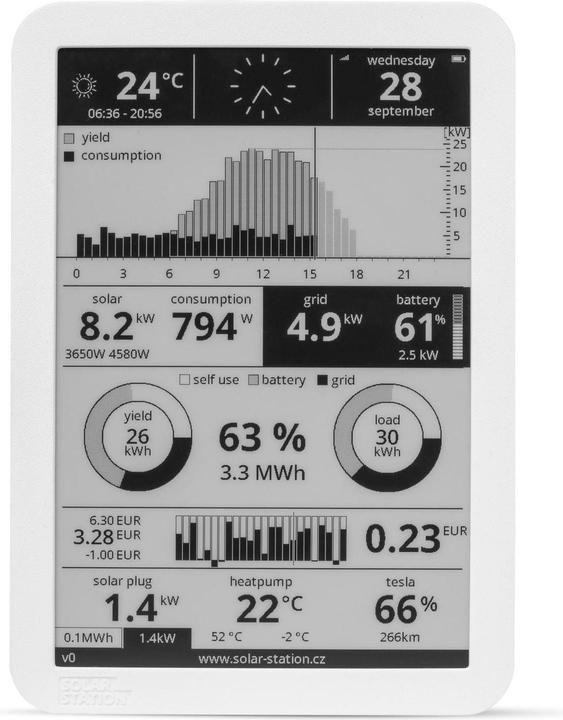 Immagine prodotto Solar Station Solar Station 10" E-Ink-Display, Schnittstellen: WLAN