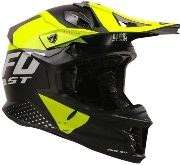 Productafbeelding Ufo Plast INTREPID helm zwart/geel L (L)
