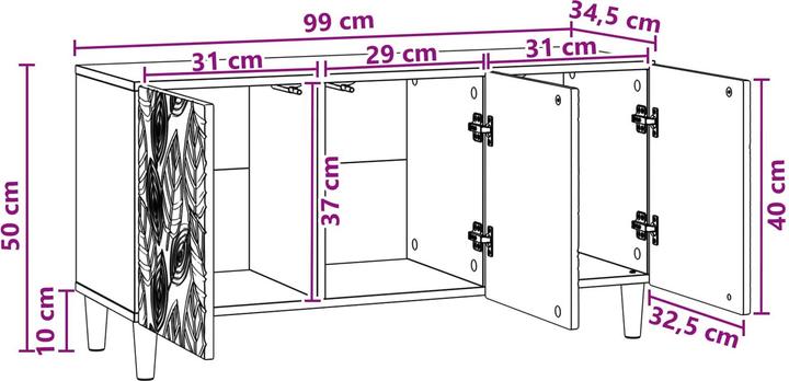 Produktbild vidaXL Moderner TV-Schrank