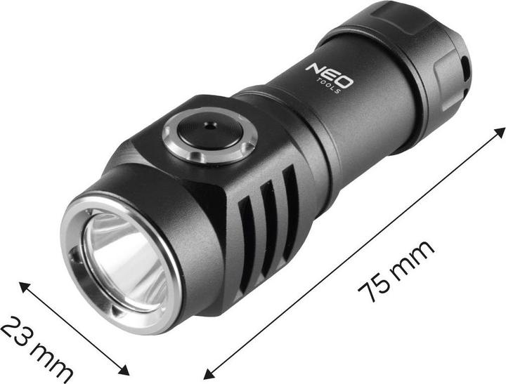 Actual product image Neo USB C 500 lm SST20 LED rechargeable flashlight (7.50 cm, 500 lm)