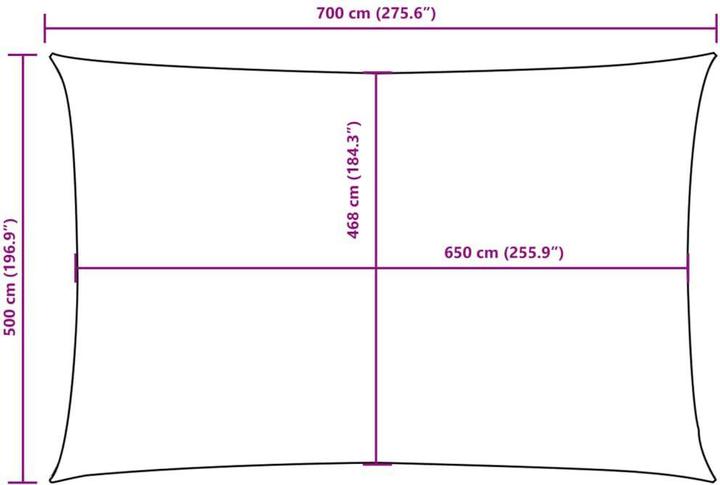 Produktbild vidaXL Sonnensegel (500 x 700 cm)