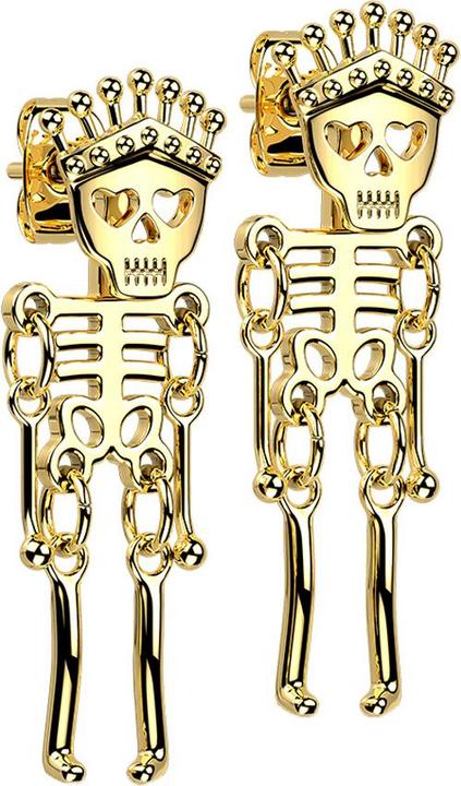 Immagine prodotto Star Piercing Orecchini pendenti placcati oro Scheletro (senza ottone, Acciaio chirurgico 316L)