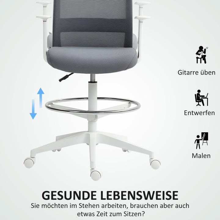 Image du produit Homcom Bürostuhl Polyester Grau