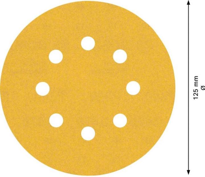 Actual product image Bosch Professional Zubehör Expert C470 Sandpaper with 8 holes for random orbital sander, 125 mm, G 240, 50 pcs. (240)