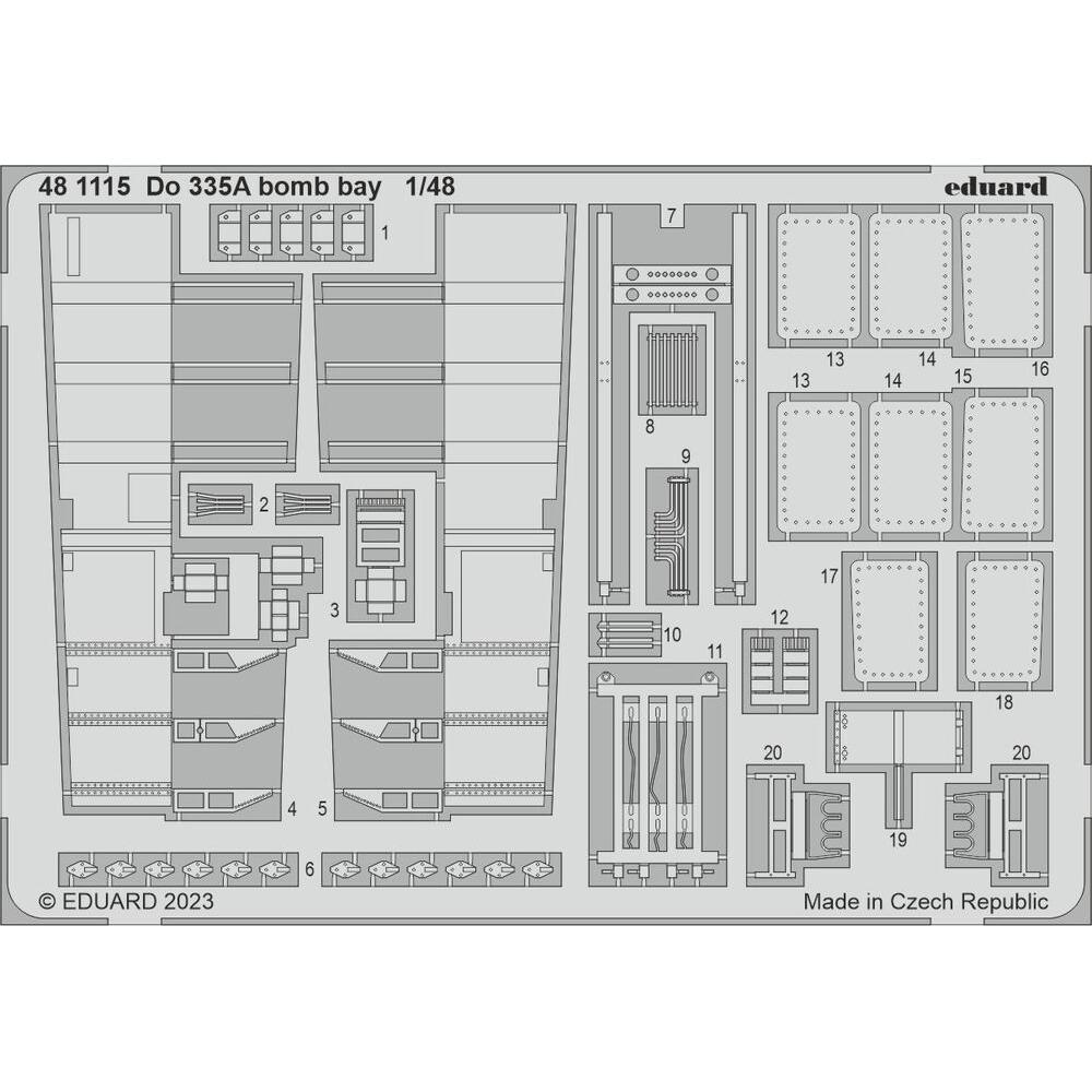 Eduard Do 335A bomb bay 1/48 TAMIYA