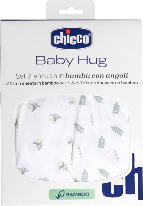 Chicco Baby Hug Bamboo Greenery Spannbettlaken 2 Stück