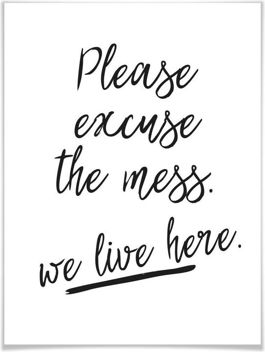Image du produit Trenddeko Please excuse the mess (30 x 40 cm)