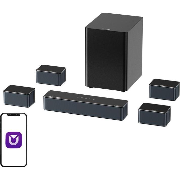 Ultimea Poseidon D80 BOOM Soundbar (500 W, 7.1 canali), Soundbar, Nero