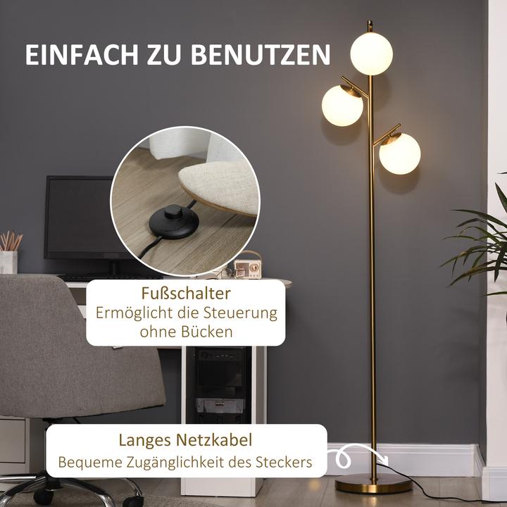 Image du produit Homcom Lampes sur pied avec abat-jour (E27)