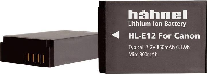 Actual product image Hähnel Replacement battery HL-E12, for Canon LP-E12 (Camera battery)