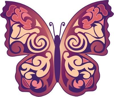 Image du produit CreaDiva Image à repasser Papillon rose, 120mm x 120mm (1 x)