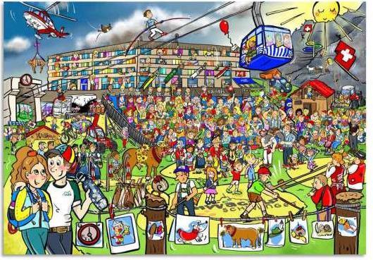 Produktbild XL Wimmelbild-Puzzle Schwägalp -Schwingfest (100 Teile)