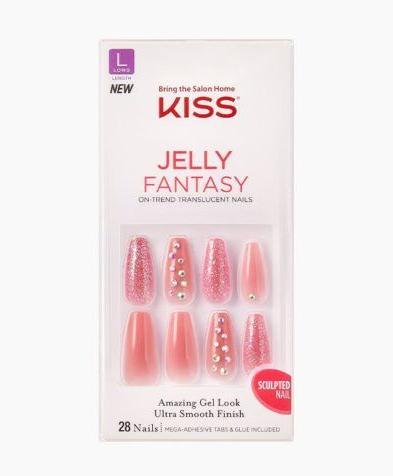 Produktbild KISS Jelly Fantasy Nails - Be Jelly (Kunstnägel, Rosa)