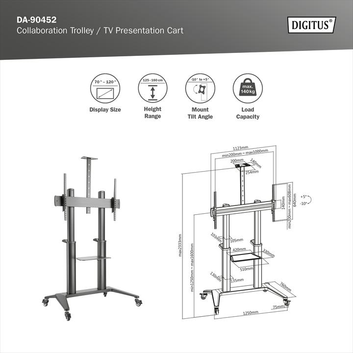Produktbild Digitus DA-90452 (Universal, 120", 140 kg)