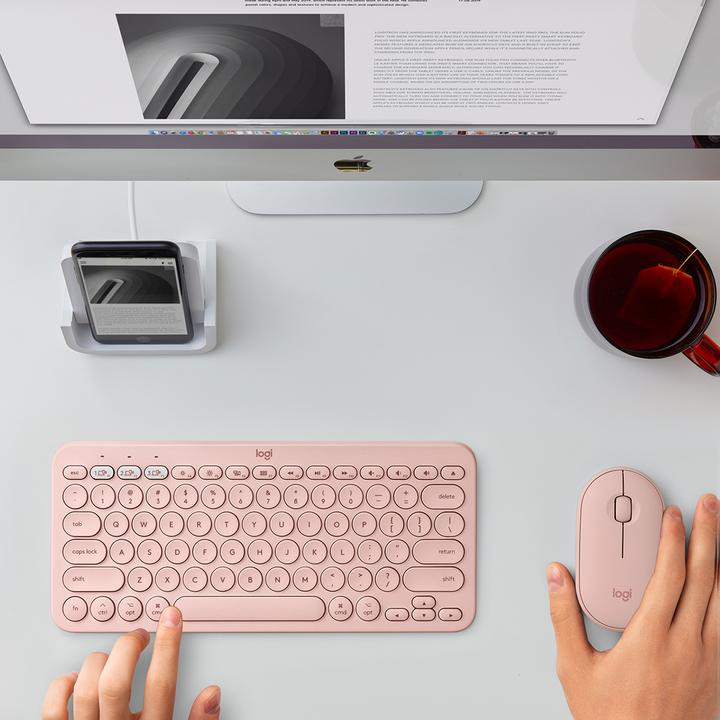 Immagine prodotto Logitech K380 per Mac Tastiera Bluetooth multi-dispositivo - ROSE - CENTRALE (CH) (CH, Senza fili)