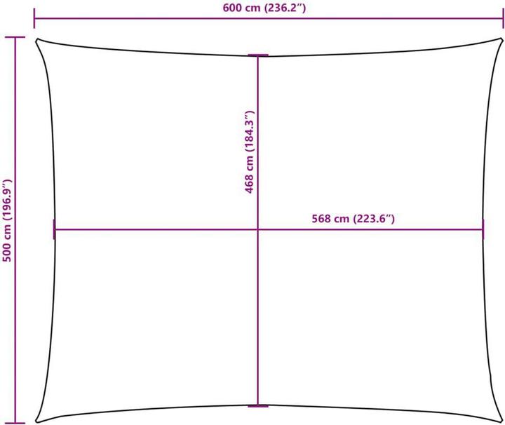 Produktbild vidaXL Sonnensegel (500 x 600 cm)