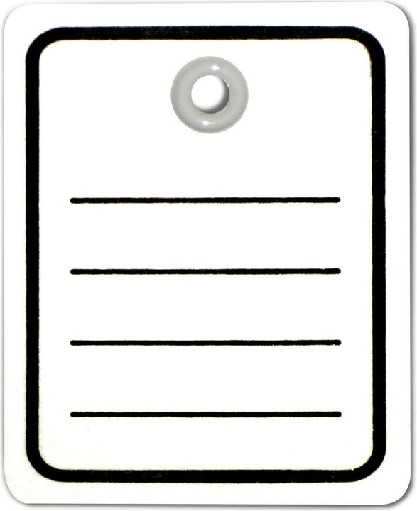 Produktbild Amko Kartonetiketten gestanzt 40 x 50mm (1000Stk.)