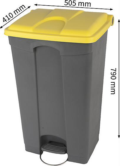 Produktbild kaiserkraft Kunststoff-Tretabfallsammler (90 l)