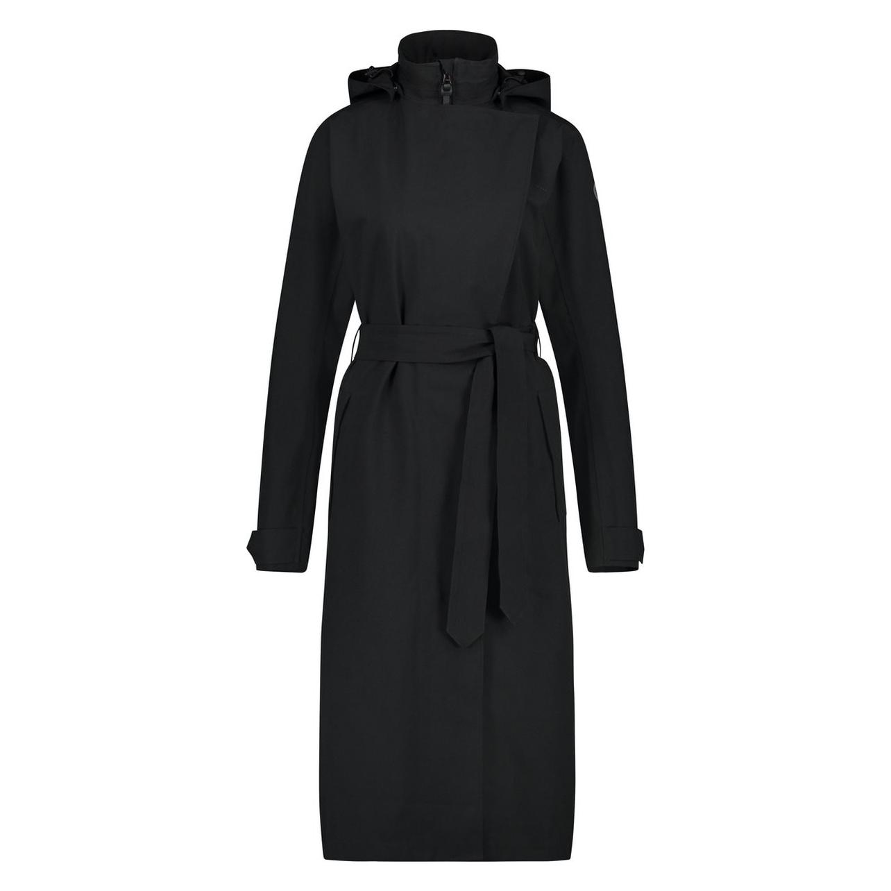 Agu, Damen, Mäntel, Trench Coat Long Regenjas Urban Outdoor Dames - Zwart - M, Schwarz