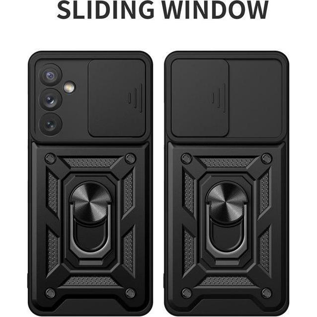 Thumbnail - MU Classic Kickstand Slide Cam Series (Samsung Galaxy A34 5G), Smartphone Hülle, Schwarz