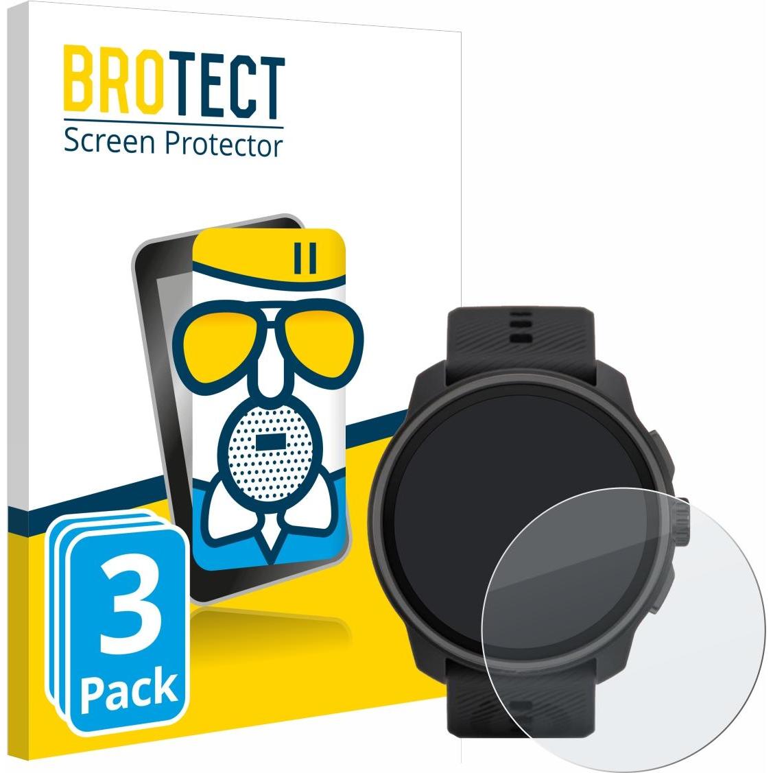 BROTECT AirGlass Panzerfolie Schutzglas Matt, Smartwatch Schutzfolie, Grau