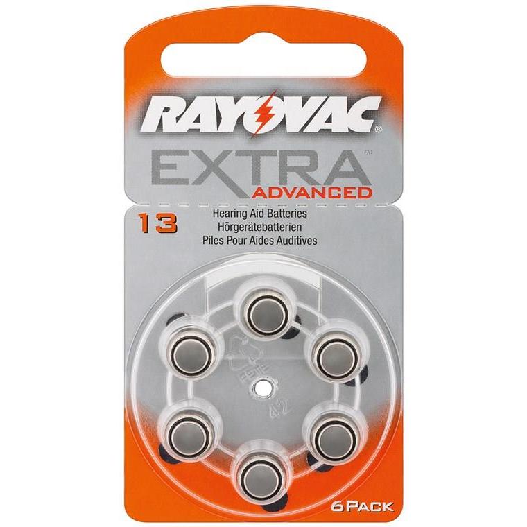 Rayovac Extra 13 (6 pz., 13, 310 mAh), Batterie + pile