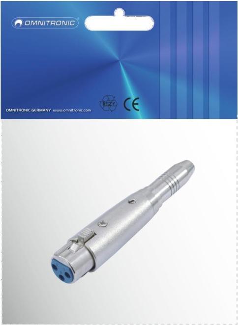 Actual product image Omnitronic Adapter XLR(F)/jack(F) mono