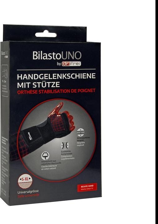 Actual product image Bilasto Uno Wrist splint right with support (One size)