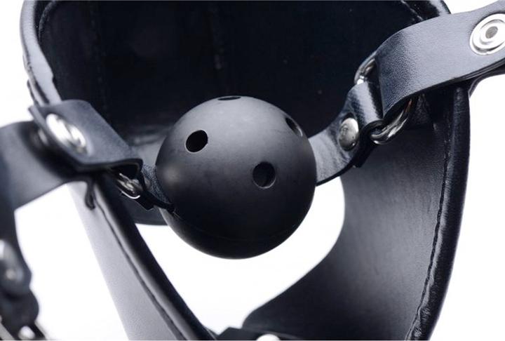 Actual product image Master Series Puppy Play Masker Met Ballgag Zwart