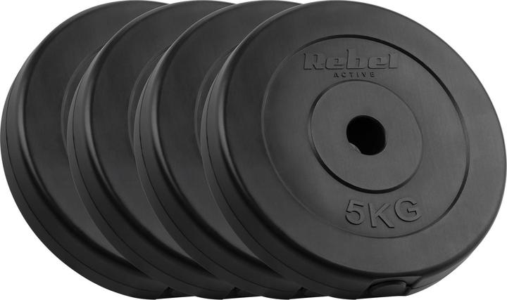 Image du produit Rebel Kit de poids bitumineux 4x5kg perçage 31mm Classic Disc ACTIVE (4 x 5 kg)