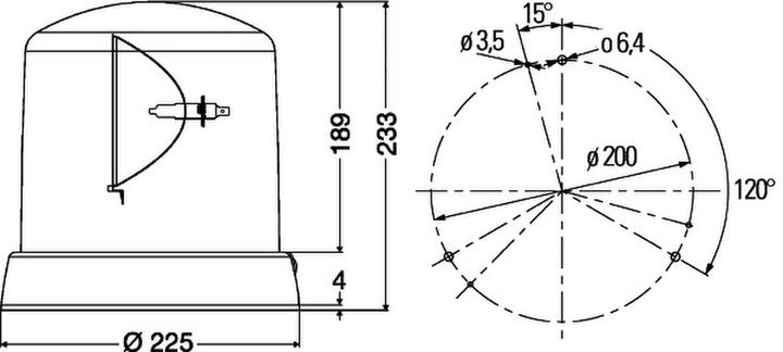 Immagine prodotto Hella Faro rotante alogeno per DAF MAN SCANIA VAN HOOL ZIEGLER FAYMONVILLE