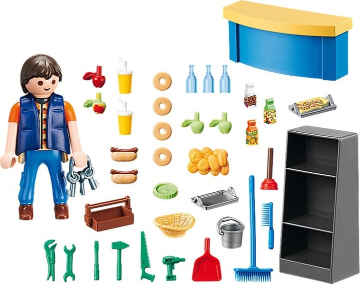 Produktbild Playmobil Hausmeister mit Kiosk (9457, Playmobil City Life)