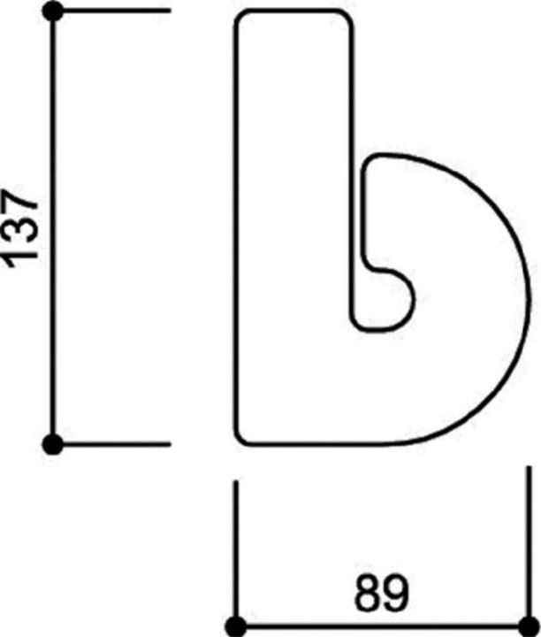 Produktbild Hewi Hausnummer Buchstabe b Spezial-Polyamid 99 reinweiss 137,5mm D.33mm