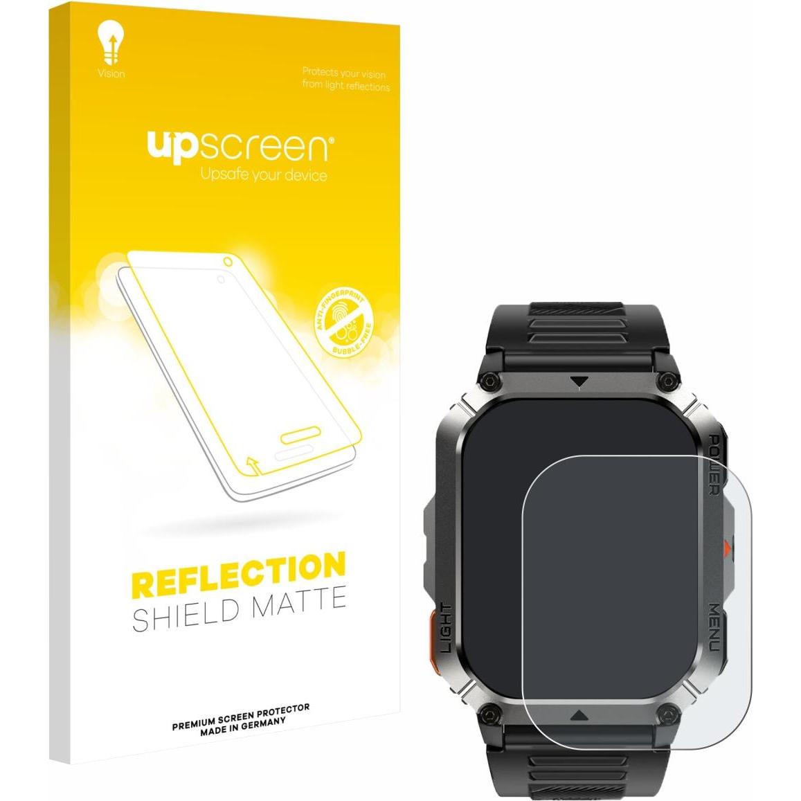 upscreen Reflection Shield Protection Mat, Film de protection pour smartwatch, Noir