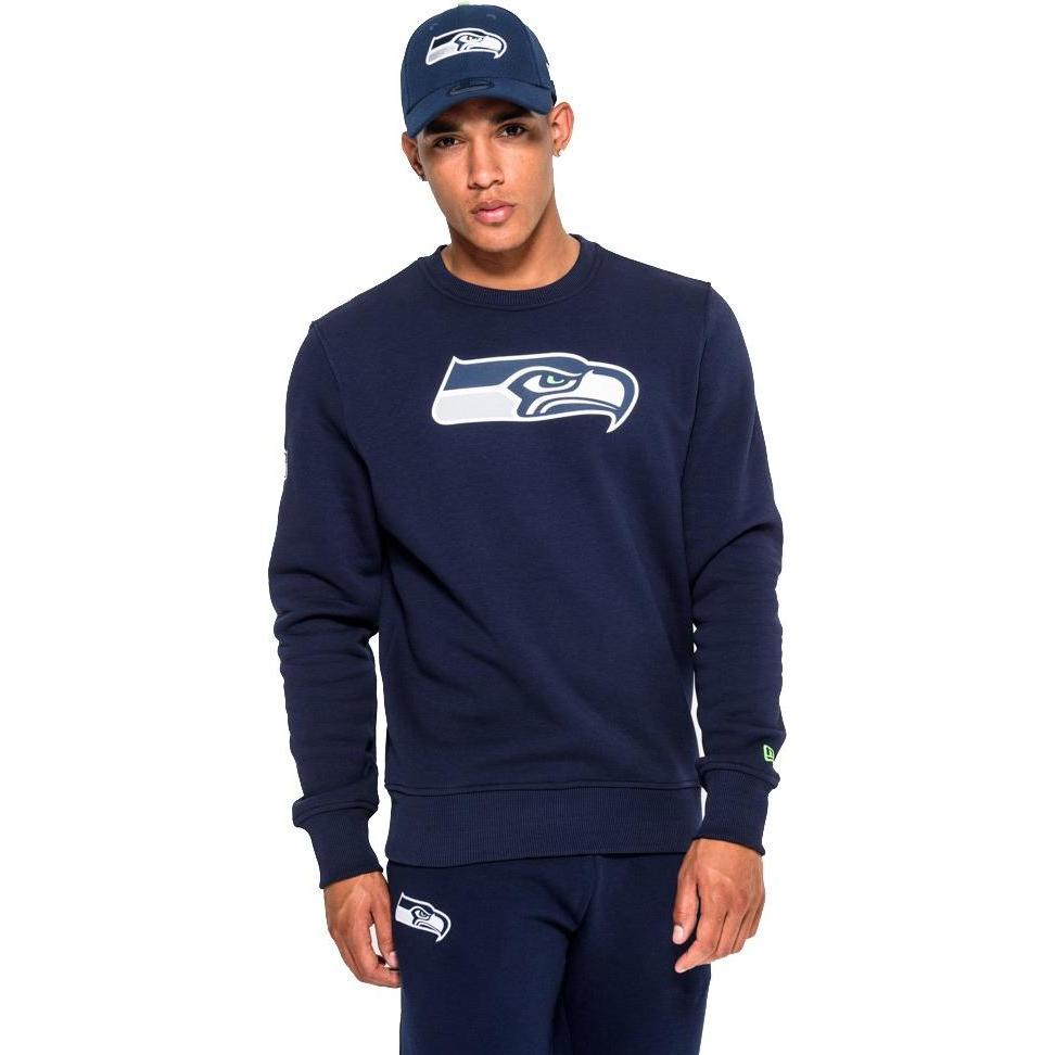 Thumbnail - New Era, Herren, Pullover, Seattle Seahawks Sweatshirt, Blau, (M)