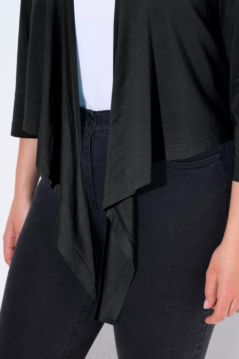 Produktbild Ulla Popken Bolero, kurze Jacke, Jersey, 3/4-Arm, Saumknoten (46, 48)