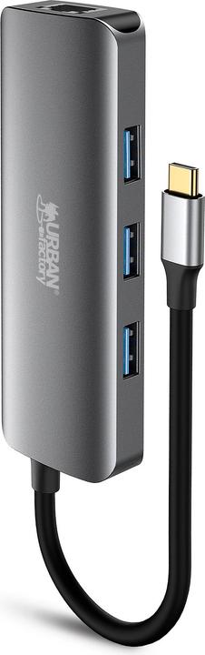 Produktbild Urban Factory Hubee 8in1 USB-C Hub (USB-C, 4 Ports)