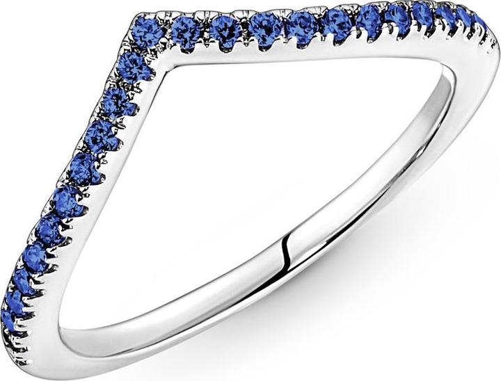 Actual product image Pandora Sparkling Wishbone Blue Ring (54, 925 Silver)