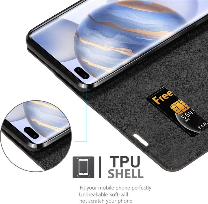 Actual product image Cadorabo Book Invisible Magnet Cover (Honor 30s)
