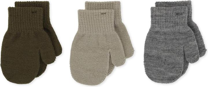 Konges Slojd Moufles bébé en tricot Dryed Sage (12, 6)