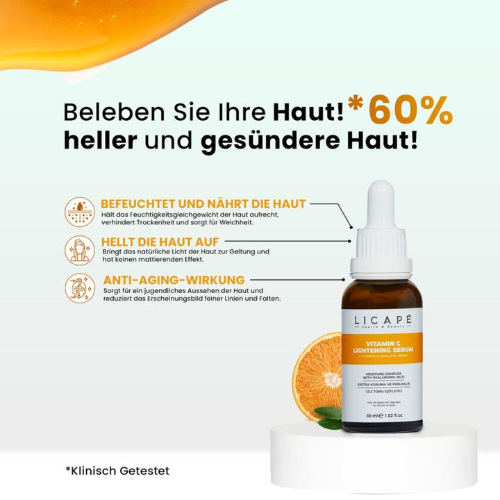 Actual product image Licape Vitamin-C-Serum 30 ml – Leuchtkraft & Feuchtigkeit für strahlende Haut (30 ml)